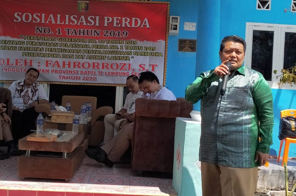 Lakukan Sosper Daerah Prov Lampung Di Tengkujuh, Fahror Rozi Pinta Kaum Muda Jauhi Narkoba