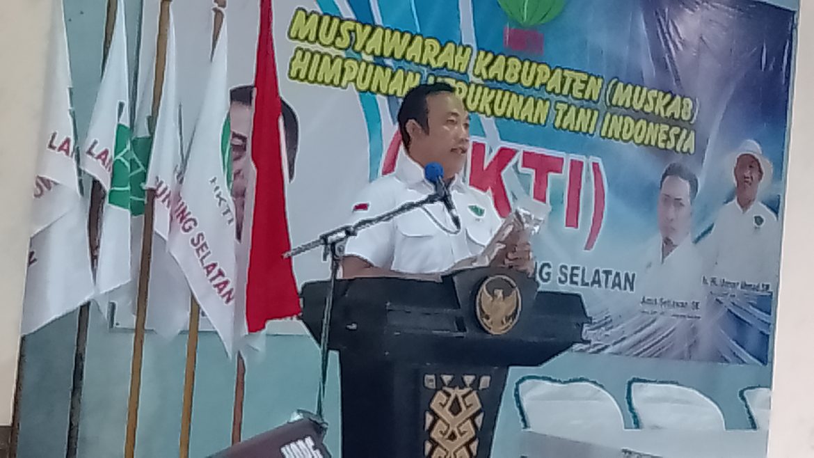 Muskab HKTI Lamsel, Umar Ahmad Harap HKTI Berkoordinasi Dan Bersinergi Dengan Pemerintah Daerah Diwilayahnya