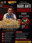 Momentum Hari Anti Narkoba Sedunia, AKP Adik Agus Putrawan,S.H.,M.H., Ajak Seluruh Elemen Masyarakat Lawan Bahaya Narkoba