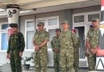 Kodaeral XI Bersama Jajaran TNI, Menyambut Menhan RI Usai Kunjungan Kerja ke Yonif TP 817/AOBA