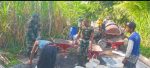 Kawal Program Desa, Babinsa Selok Anyar Bantu Pengerjaan Jalan Rabat Beton